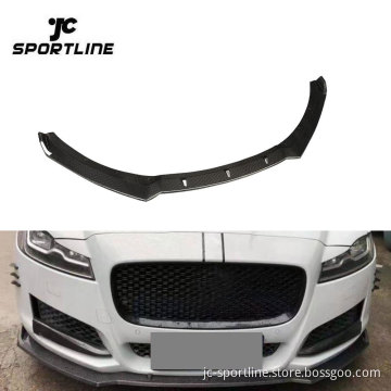 Carbon Fiber Front Bumper Lip Spoiler for Jaguar XF 2016-2018 (Not for Sportbrake)